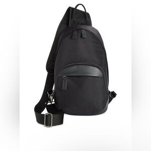 Alfani Men’s Sling Backpack. Black.